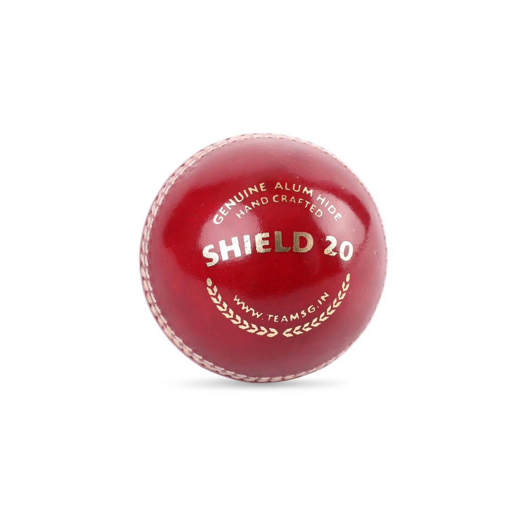 SG Shield 20 Red Cricket Leather Ball Pack of 3