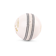 SG Shield 20 White Leather Cricket Ball side view
