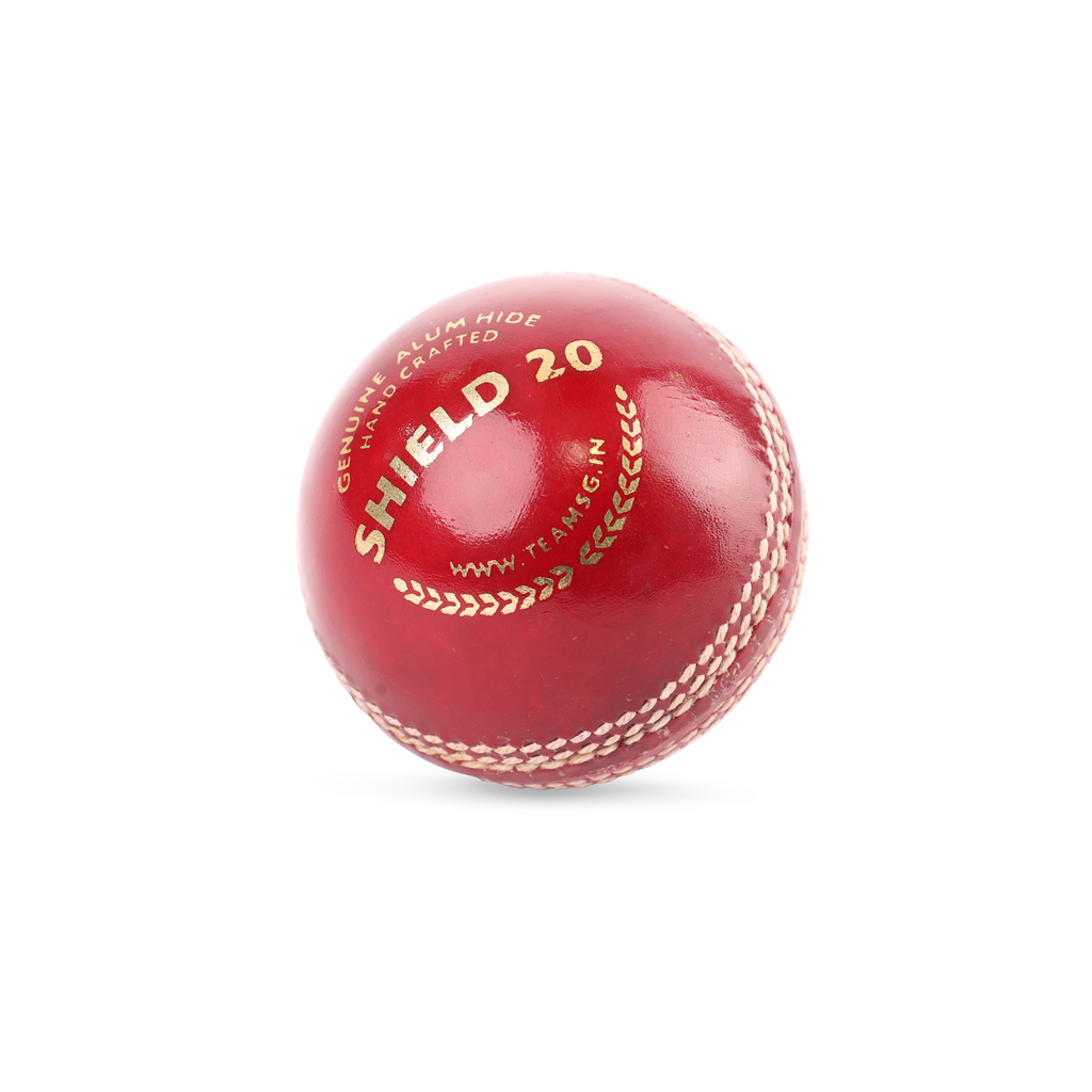 SG Shield 20 Red Cricket Leather Ball Pack of 3