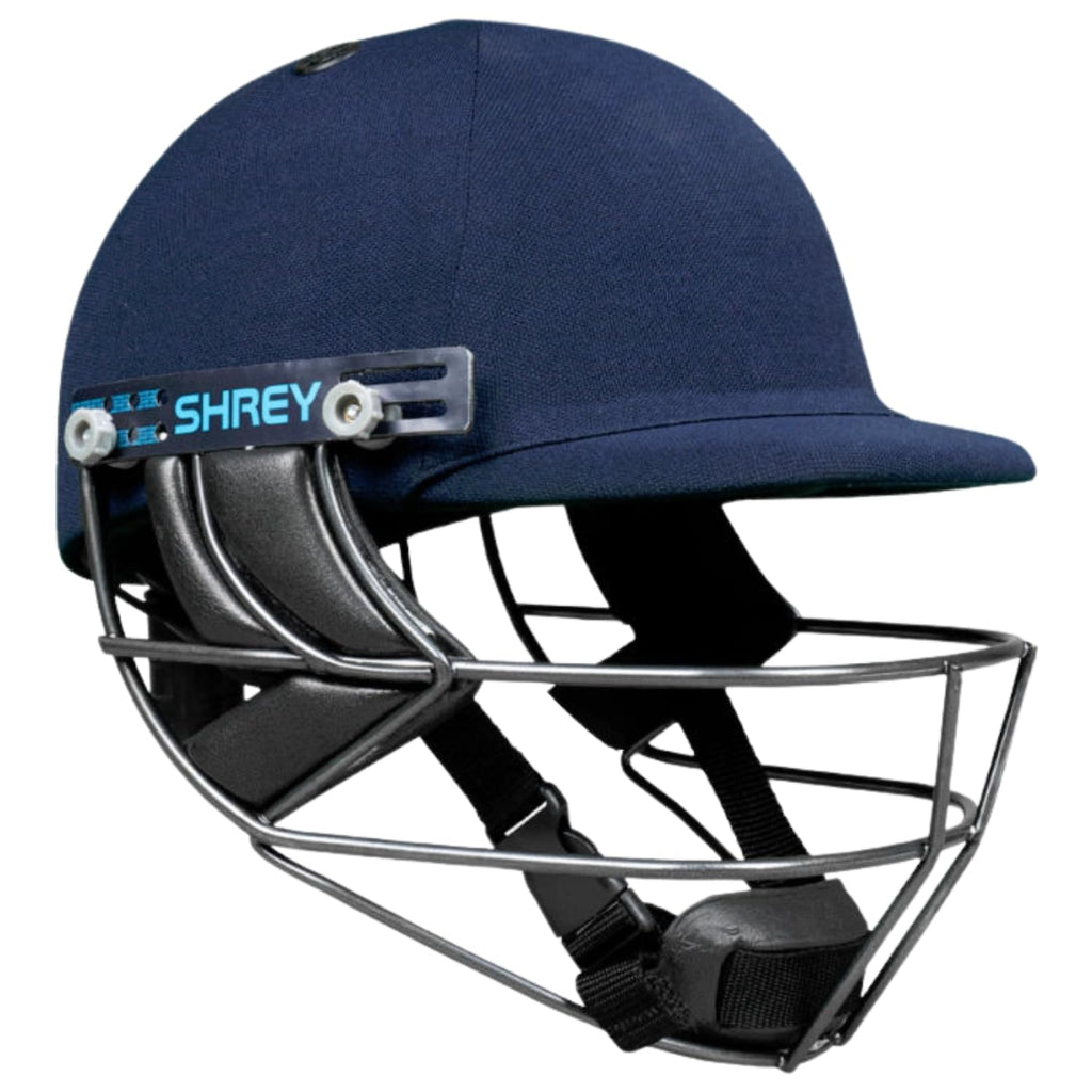 Shrey Premium 3.0 Steel Cricket Helmet Navy side view