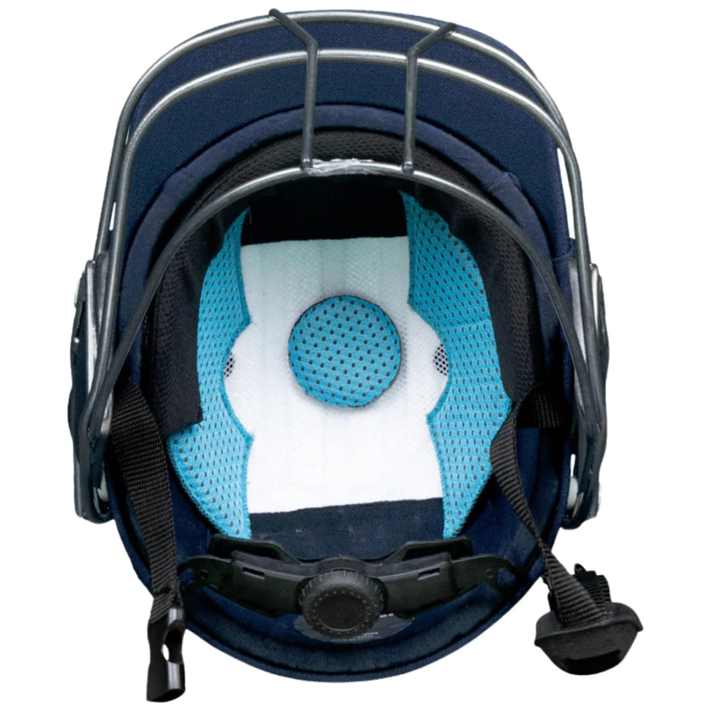 Shrey Premium 3.0 Steel Cricket Helmet Navy rear view