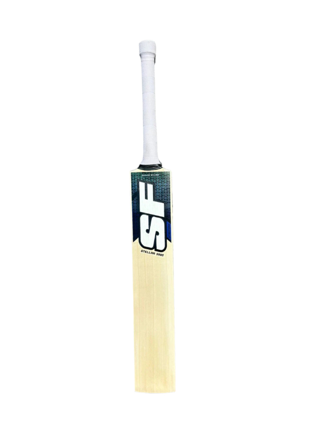 SF Steller 5000 English willow cricket bat, Short Handle, front view