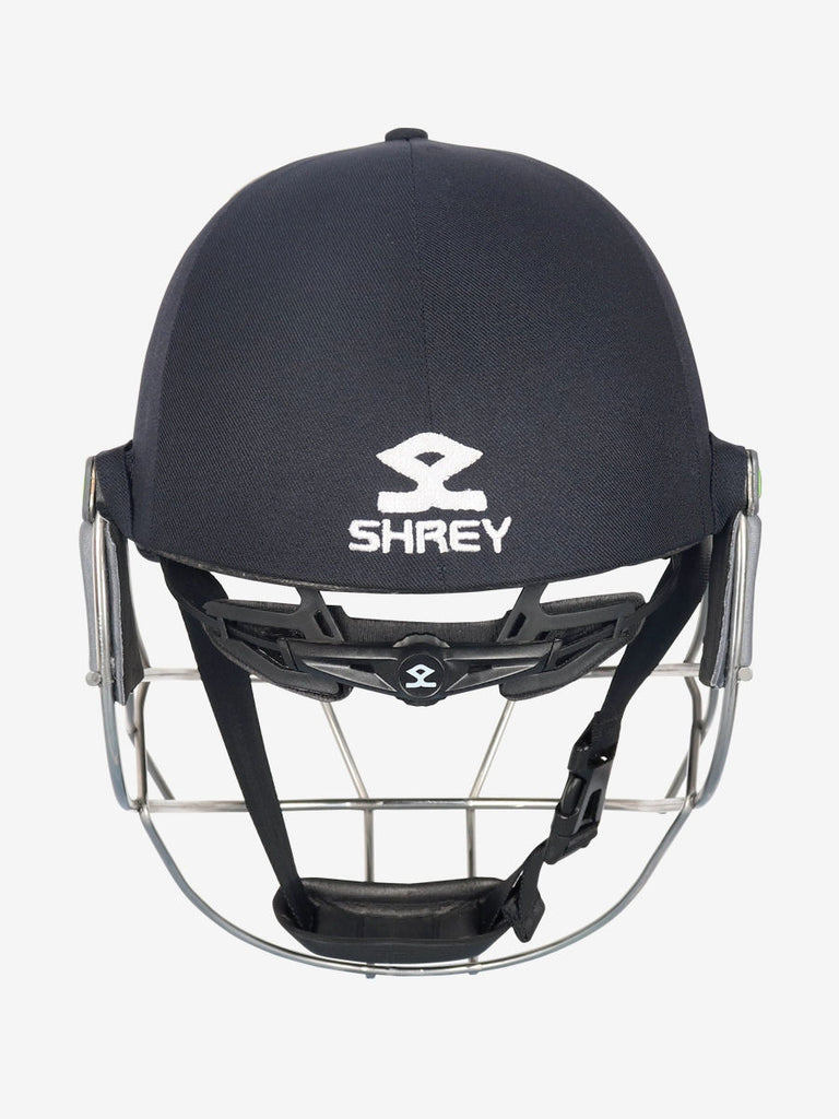 Shrey KOROYD Stainless Steel Cricket Helmet Navy rear view
