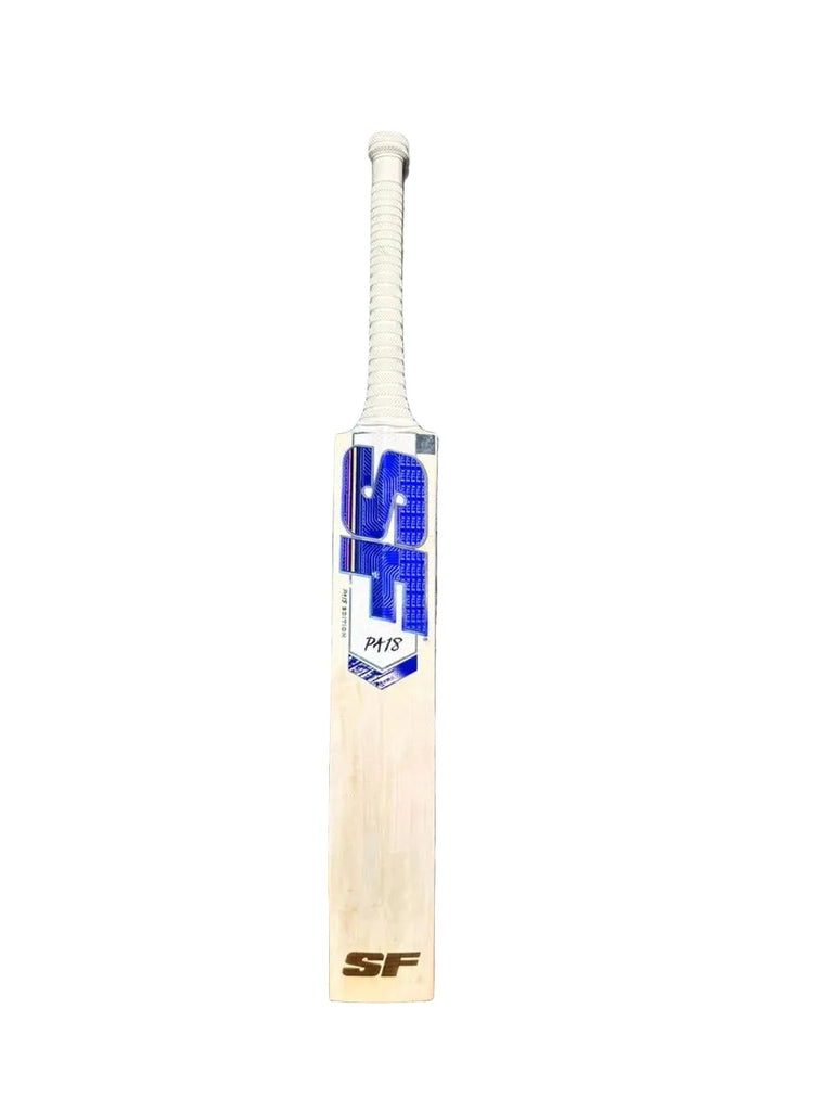 SF PA 18 English willow cricket bat, Short Handle, back view