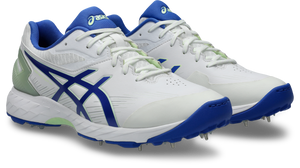 ASICS 350 Not Out FF Cricket Spikes - White/Neon Blue