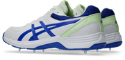 ASICS GEL-100 Not Out Cricket Spikes - White/Neon Blue alternate view 2