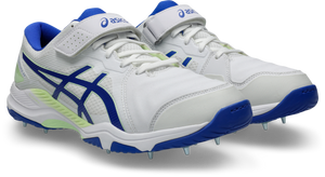 ASICS Speed Menace FF Cricket Spikes - White/Neon Blue