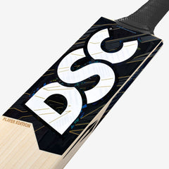 DSC Blak Rachin Ravindra Players Edition English Willow Cricket Bat Harrow profile view