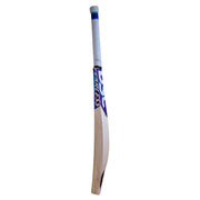 DSC BLU 111 English willow cricket bat, side profile showing blade bow and edge