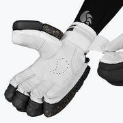 DSC Flite 20/20 Black cricket batting gloves, wrist cuff and finger protection detail