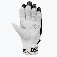DSC Flite 20/20 Black cricket batting gloves, side protection view