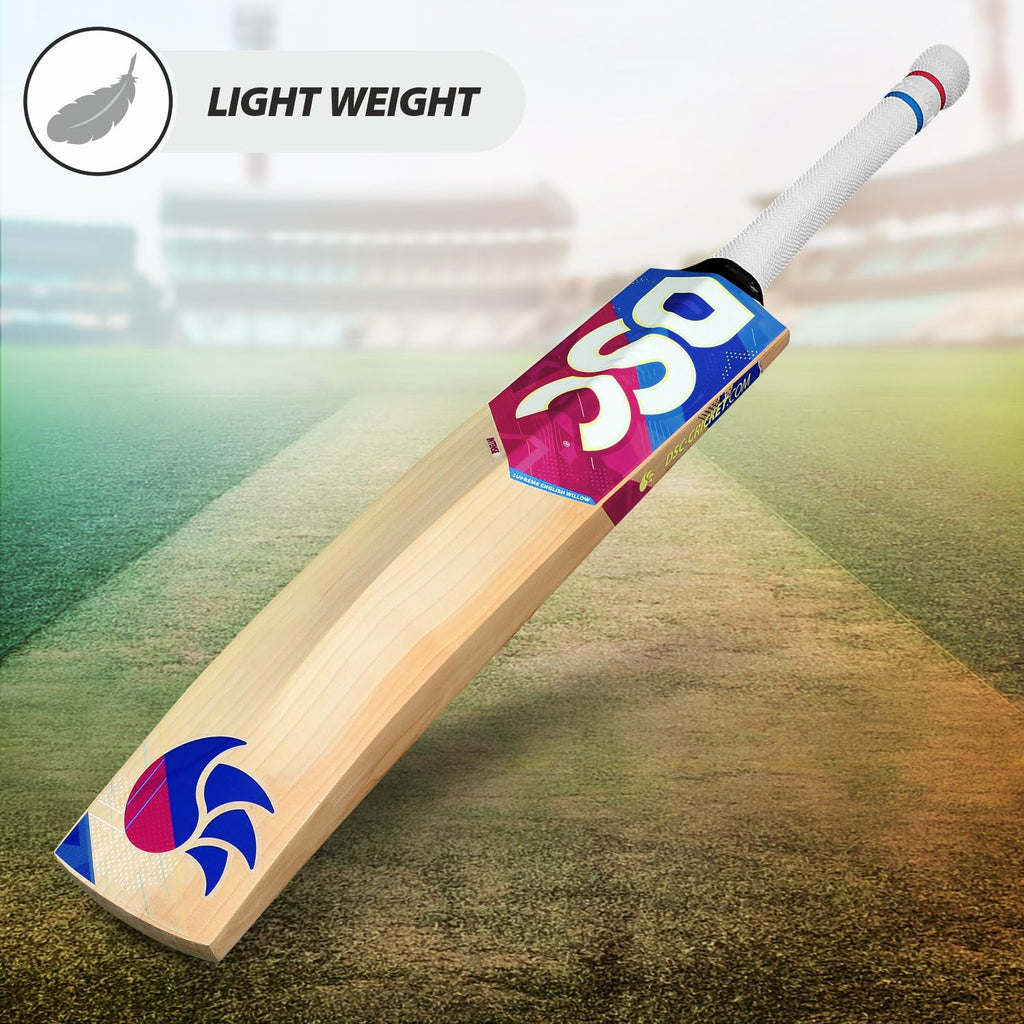 DSC Intense Ferocity English Willow Cricket Bat handle and profile detail