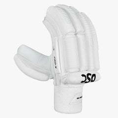 DSC Pro X cricket batting glove with white padded fingers and wrist cuff