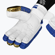 DSC Strike 20/20 Blue batting gloves leather palm and wrist detail