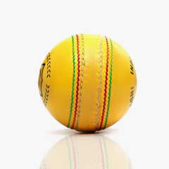 Gortonshire Indoor Cricket Ball seam view