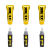 Griptec team pack showing three paste tubes and three remover bottles