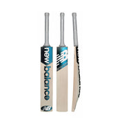 New Balance DC 1100i Max English willow cricket bat, Short Handle, front, back and side views