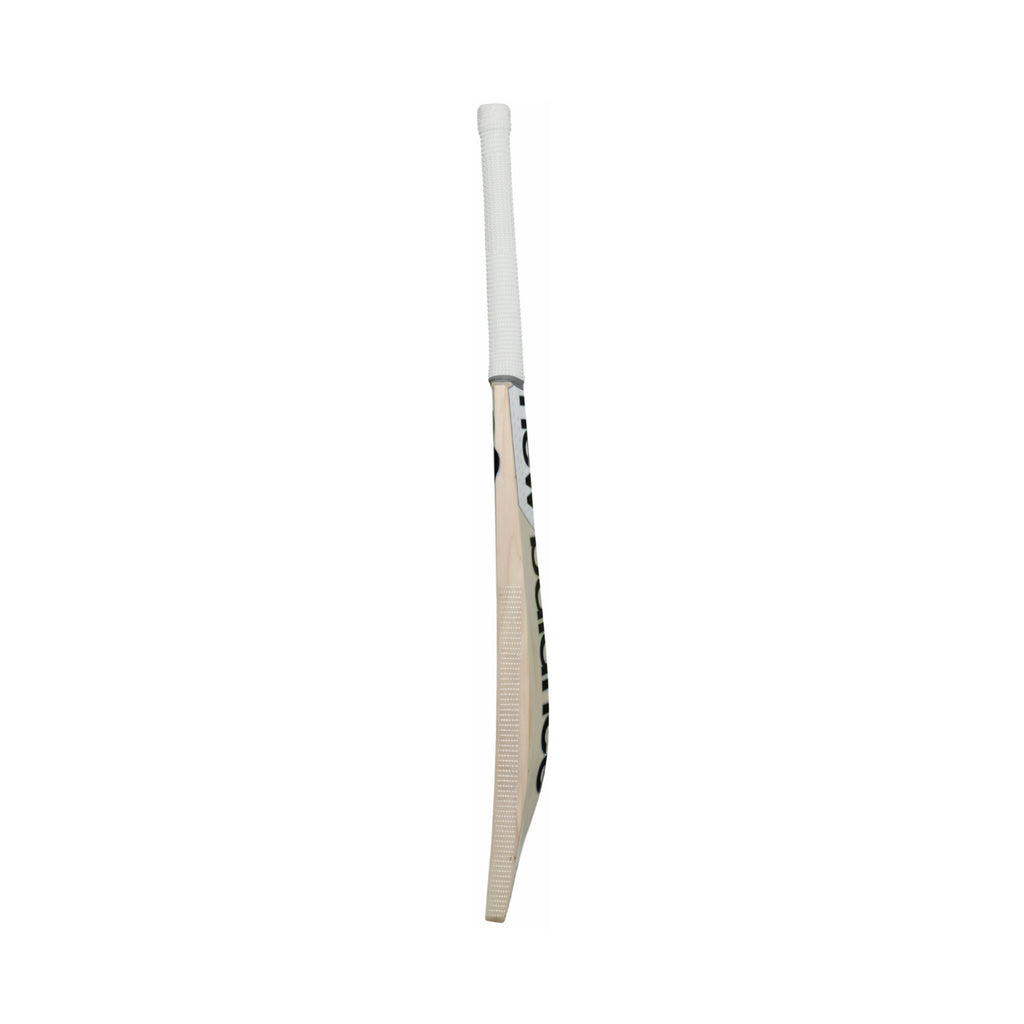 Side profile and edge of New Balance Heritage 500i English willow cricket bat