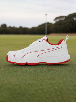 Puma Classicat 10780702 Cricket Rubber Shoes - White/Red