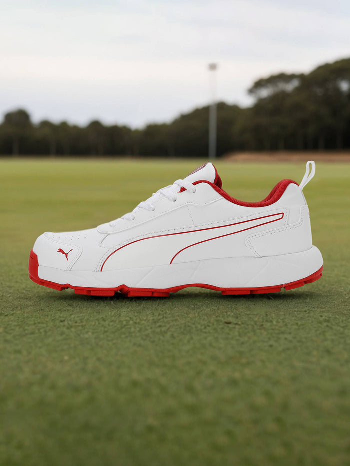 Puma Classicat 10780702 Cricket Rubber Shoes - White/Red