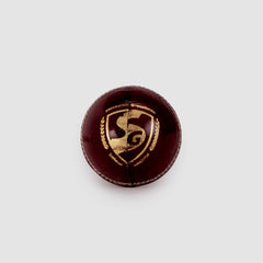 SG Shield 30 Red Youth Leather Cricket Ball side view