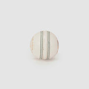 SG Shield 30 White Youth Leather Cricket Ball seam view