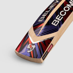 SG Sierra Plus Size 4 Kashmir Willow cricket bat close detail