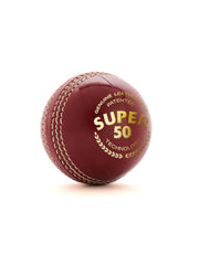 SG SUPER 50 Red Cricket Ball official product image