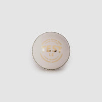 SG Test LE White Youth Leather Cricket Ball front view