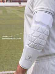 Official Shrey Legacy white cricket arm guard, second product view