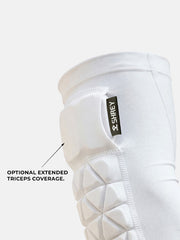 Official Shrey Legacy white cricket arm guard, fourth product view
