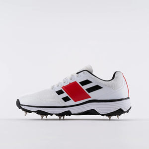 Gray Nicolls GN8 Players 2.0 Cricket Spikes Shoes - White/Black/Red