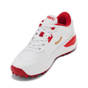 Tenxu Youngstar Kids Cricket Shoes - Bright White/Racing Red view 2