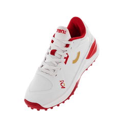 Tenxu Youngstar Kids Cricket Shoes - Bright White/Racing Red view 8