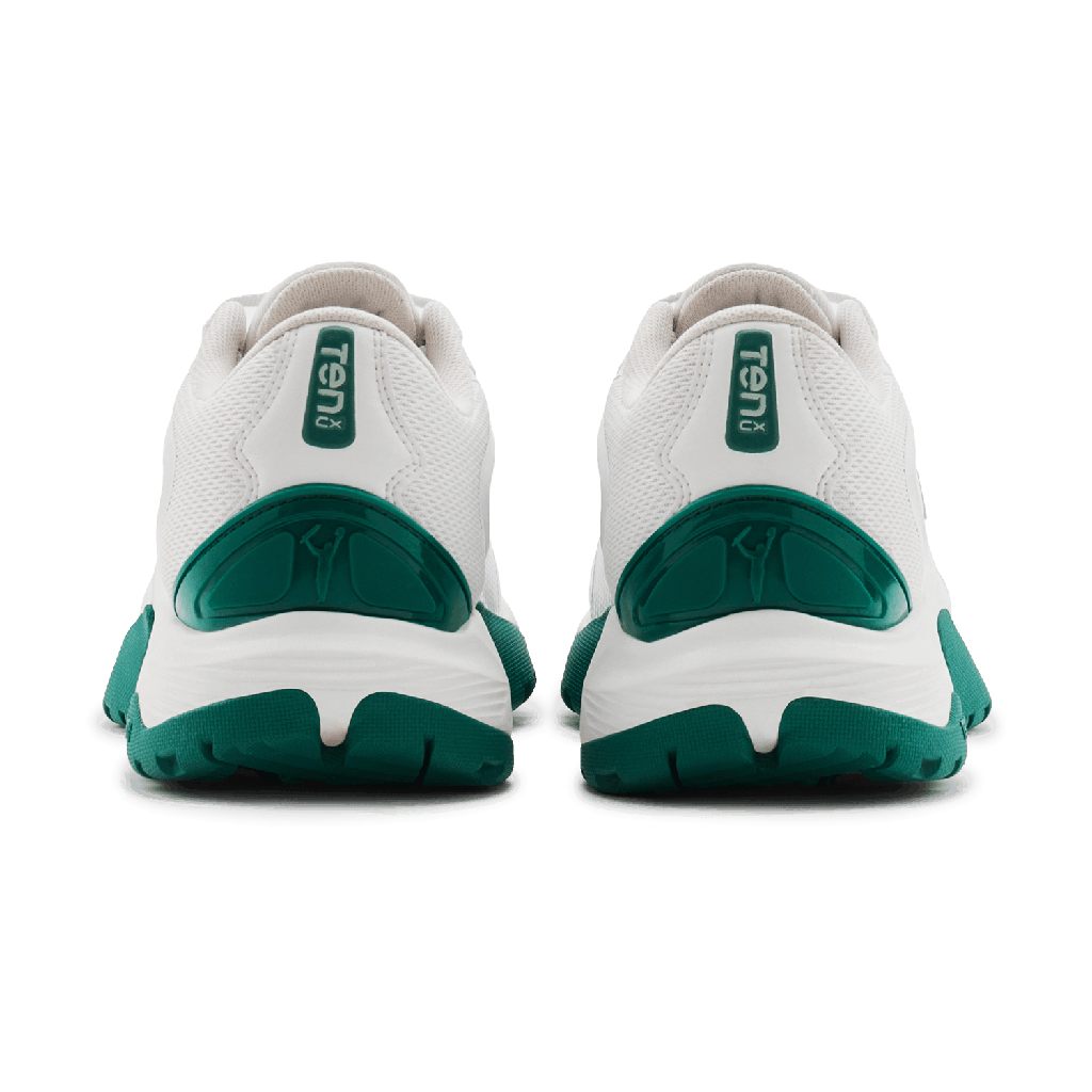 Tenxu All Rounder Cricket Rubber Shoes Bright White Green view 4