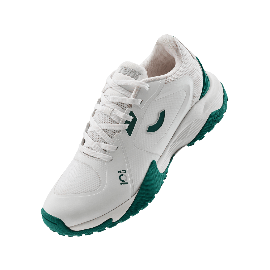Tenxu All Rounder Cricket Rubber Shoes Bright White Green view 7