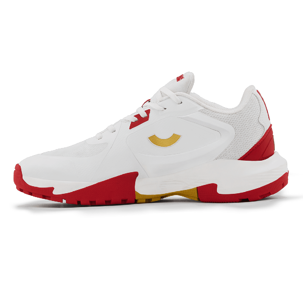 Tenxu All Rounder Cricket Rubber Shoes Bright White Racing Red view 3