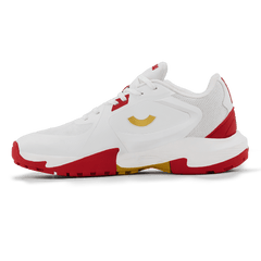Tenxu All Rounder Cricket Rubber Shoes Bright White Racing Red view 3