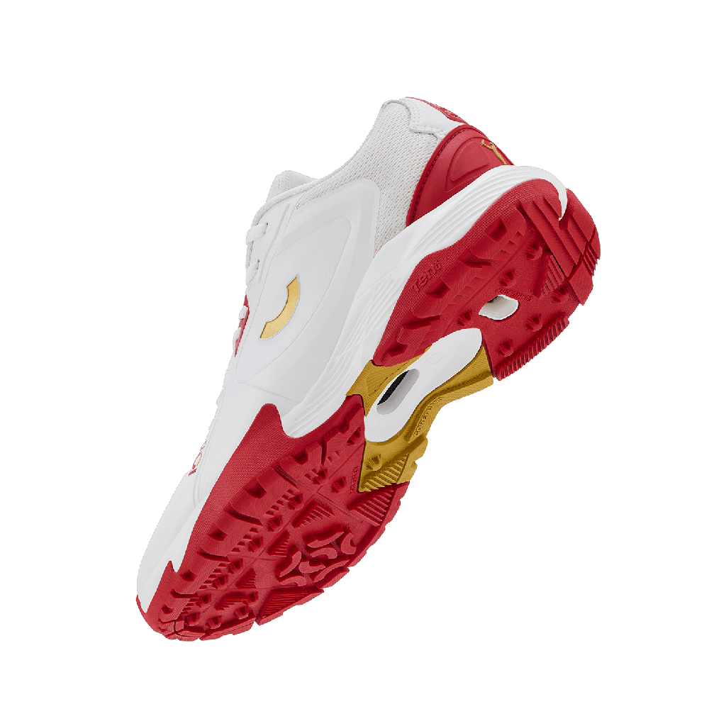 Tenxu All Rounder Cricket Rubber Shoes Bright White Racing Red view 8