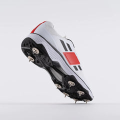 Gray Nicolls GN8 Players 2.0 Cricket Spikes Shoes White Black Red view 2