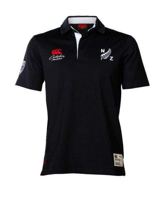 CCC Fern S/S Rugby - Black - NZ Cricket Store