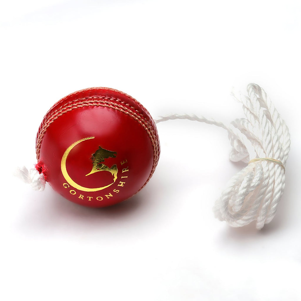 Gortonshire Leather Cricket Training Ball Red - NZ Cricket Store