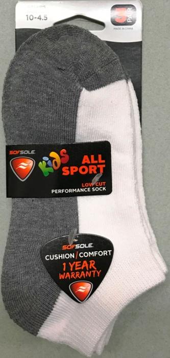 Sof Sole Allsport Lo Sock 3pr Kids